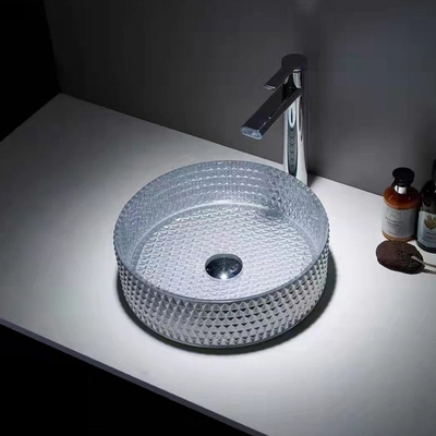 Самый последний цвет серебра тазов мытья столешницы стиля, круглый Bathroom 360*360*112mm шара раковины