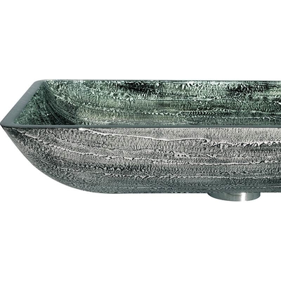 тазы мытья Bathroom 12mm шар раковины искусства 16,5 дюймов прямоугольный закаленный стеклянный