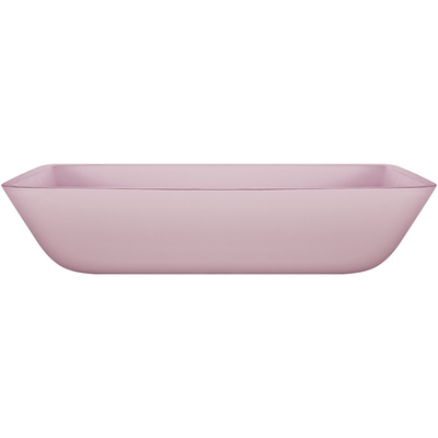 Стекло кисловочный Matt розовых тазов Countertop Bathroom прямоугольное закаленное