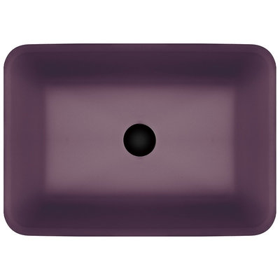 Countertop Matt прямоугольной раковины Bathroom сосуда кисловочный пурпурный стеклянный