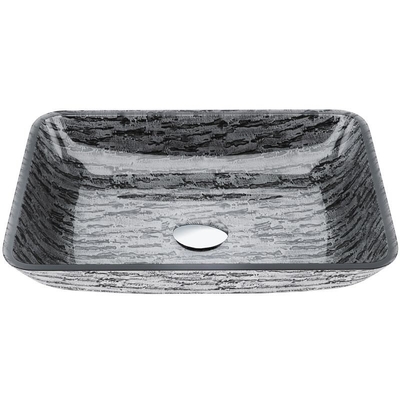 Чернота титана/серые тазы мытья L460 Bathroom * W330 * раковина сосуда H105mm прямоугольная черная