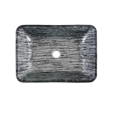 Чернота титана/серые тазы мытья L460 Bathroom * W330 * раковина сосуда H105mm прямоугольная черная
