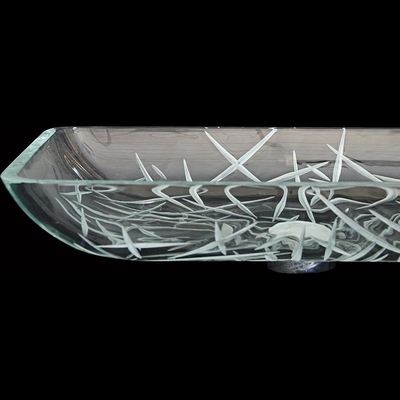 CNC гравируя ясность царапины тазов мытья Bathroom прямоугольную встречную верхнюю устойчивую супер