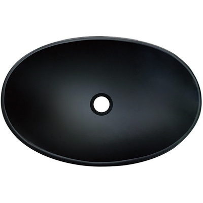Длина Bathroom 540mm таза тщеты Matt формы слитка кисловочная черная закалила стеклянная легкая чистую
