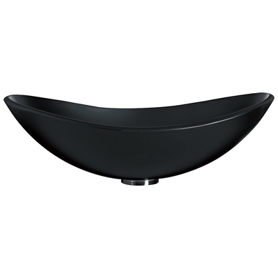 Длина Bathroom 540mm таза тщеты Matt формы слитка кисловочная черная закалила стеклянная легкая чистую