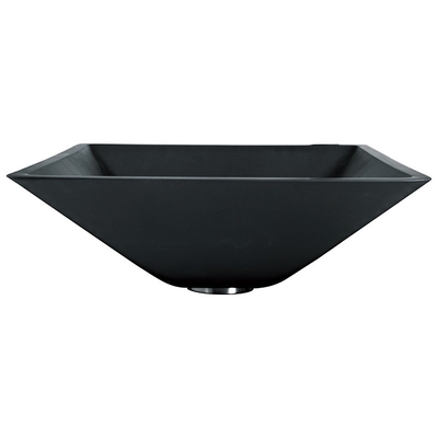 Bathroom формы воронки квадрата таза черноты 142mm кисловочный Matt закаленный