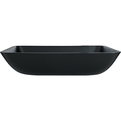 Замороженная раковина сосуда тазов мытья Bathroom Кристл каменная прямоугольная черная штейновая