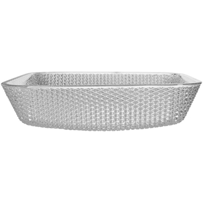 тщета Countertop длины 400mm тонет кристально ясный стеклянный квадрат диаманта сосуда