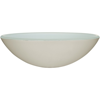 Белизна закалила круг высоты длины 132mm Countertop 380mm стеклянного шара таза глубокий