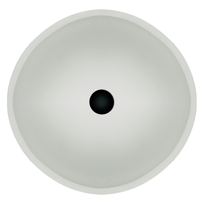 Белизна закалила круг высоты длины 132mm Countertop 380mm стеклянного шара таза глубокий