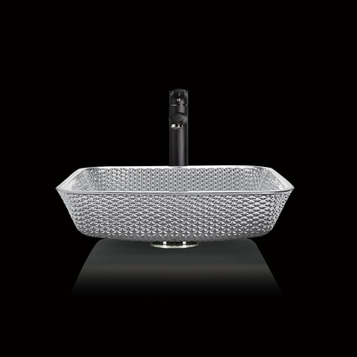 Shinning квадратная раковина Bathroom Countertop покрыла хромом гальванизировать тазы руки покрашенного мытья