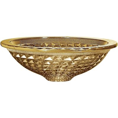 Покрытая хромом тщета Bathroom Кристл ясной руки мытья раковины стеклянного шара золотой современная