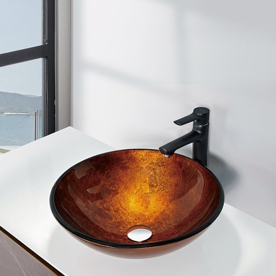 145mm закалило стеклянный Countertop Bathroom раковины никакое сопротивление царапины отверстия с фольгой