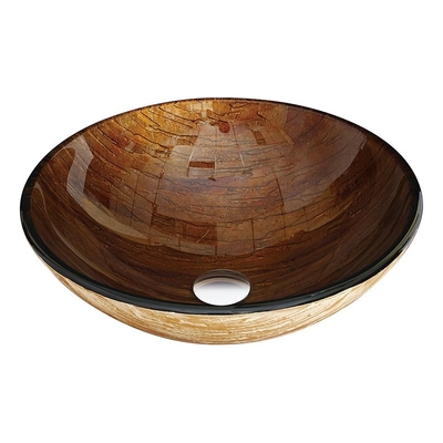 Раковина закаленная Countertop стеклянная горячая плавит цвет Брауна Countertop