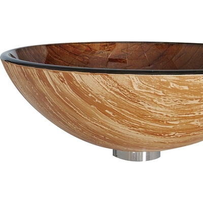 Раковина закаленная Countertop стеклянная горячая плавит цвет Брауна Countertop