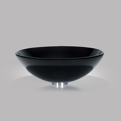 420mm закаленные стеклянные тазы мытья Countertop Bathroom черноты раковины
