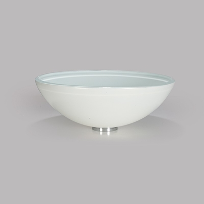 Высокий лоснистый белый круг закалил стеклянную раковину Countertop Bathroom раковины