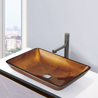 Countertop золота установил тазы мытья Bathroom приглаживает внутреннее и внешнее Handmade
