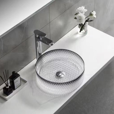 Таз мытья черноты градиента стеклянный Diecasting раковина тщеты Bathroom Кристл